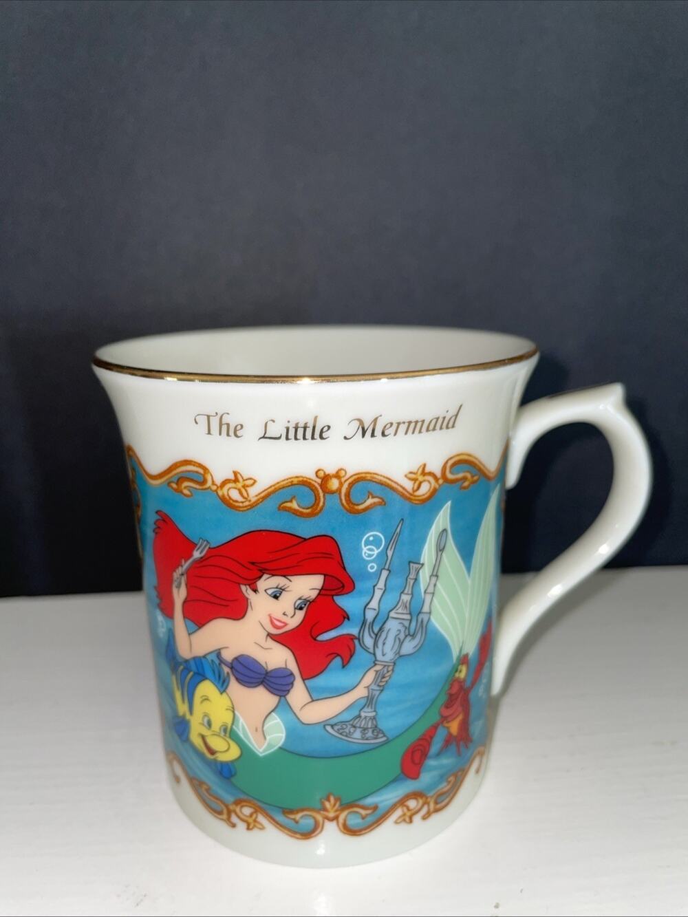 1999 LENOX Porcelain Disney The Little Mermaid Ariel Mug - Animated Classics